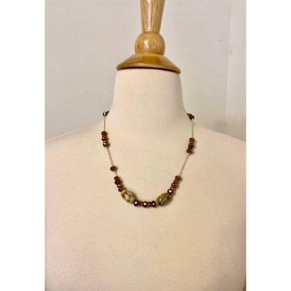 Beaded Earth Tone Necklace‎